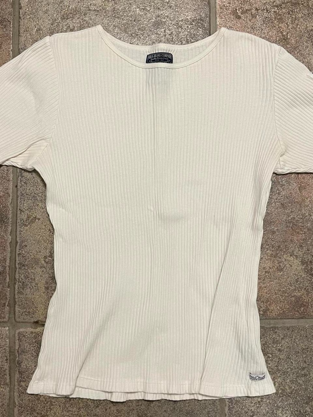 vintage Polo Jeans Ralph Lauren white ribbed top